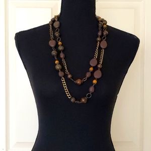 NWOT. The Limited Multiple Shapes/Colors/Materials Chained Necklace.